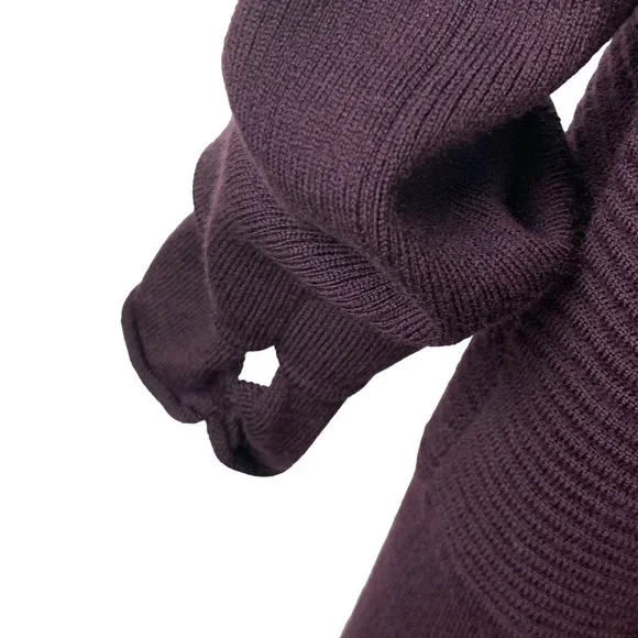 Lululemon Merino Wool Sit In Lotus Wrap ll Sweater Size 12 Heathered Plum - Picture 5 of 12